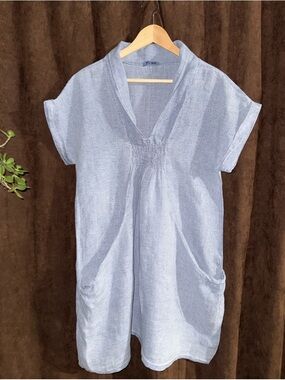Meo Meli Blue Linen Shirt - Made in Italy